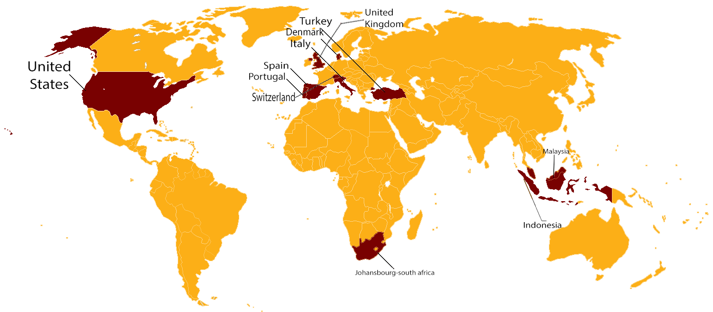 Distribution à l'international